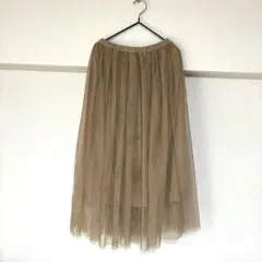 CPCM ベージュ チュールフレアスカートのサムネイル