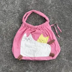 archive トートバッグ 猫 Y2K 大容量 差し色