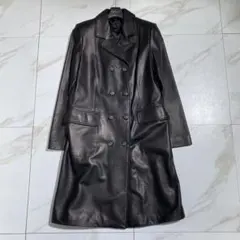 極美品♡ヴィンテージ 羊革 ラムスキン ダブルブレストチェスターコート 高級本革