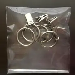 【5個入】 アンティーク調 カーテンクリップ リングタイプ シルバー