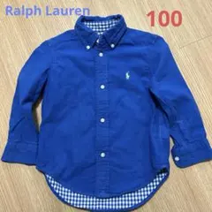 Ralph Lauren 3T 長袖シャツ 青