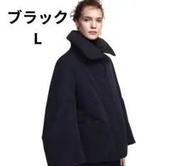 ユニクロ +J ブラック Ｌハイブリッド ダウンジャケット　レディース