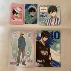 ブルーロック 糸師凛 ポストカード カード コースター 5点セット