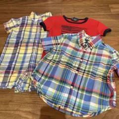 Ralph Lauren チェックロンパース シャツ　Tシャツ　3点まとめ売り