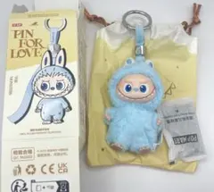 【K】ラブブ　イニシャル　PIN FOR LOVE ぬいぐるみキーホルダー