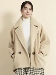 FENNEL フェンネル ボアジャケット ベージュ 9号 新品未使用