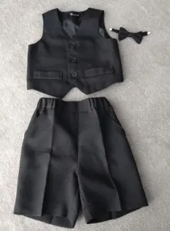 ブラックフォーマルベスト　ショートパンツ　 蝶ネクタイ