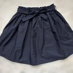 anyFAM ネイビーフレアスカート130cm リボン