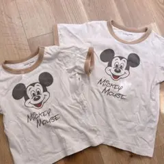 グローバルワーク　ミッキー　Tシャツ　2枚セット　兄弟　おそろい　お揃い