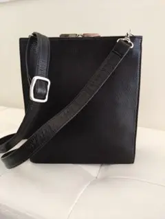 Yohji Yamamoto 가죽 숄더백 블랙