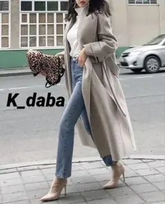 K_daba 韓国 最高級ウール90％★ロングコート