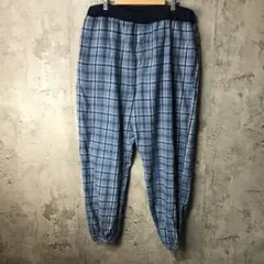 B745古着　チェックパンツ　パジャマパンツ　青　紺　白　90s Y2K