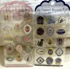 Sucre Brooch 星空のブローチ ooch デコレーションシール 2個
