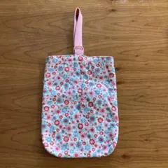 花柄キルティングシューズバッグ　入園　入学