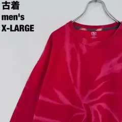 古着 ATHLETIC スウェット ブリーチ タイダイ 奇抜 レッド 赤 XL