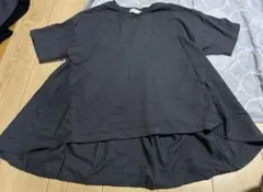 バックフレア 半袖Tシャツ ブラック　season reason by redのサムネイル