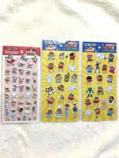 クレヨンしんちゃん ぷっくりシール 3枚セット