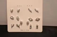 新品 シルバー ピアスセット パール付き