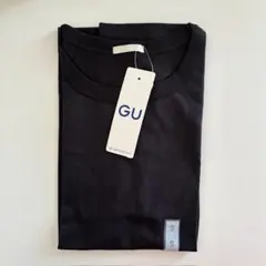 《匿名配送》《新品タグ付》【GU】【Sサイズ】コットンクルーネックT(半袖)　黒