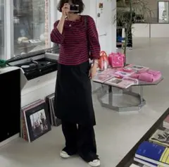 ok.soon オクスン crisp cotton skirt ブラック - メルカリ