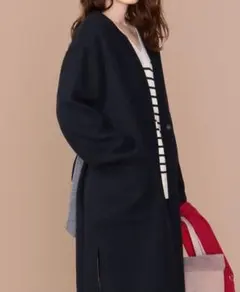 anysis ネイビー グレー ロングコート