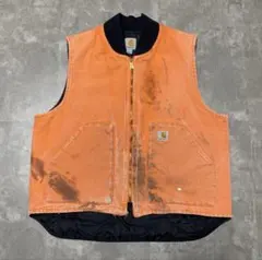 鬼フェード 雰囲気◎ カーハート ダック ベスト BLZ ブレイズ オレンジ L