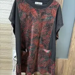 大きいサイズ4Lグロッシービートベロア調チュニック重ね着