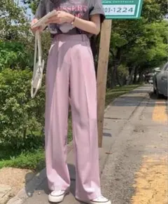 GRL／グレイル／センタープレスストレートパンツ[ai07]