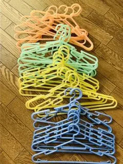 ハンガー まとめ売り カラフル かわいい 37本 セット プラスチック パステル