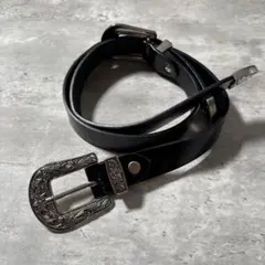 【10s】Leather DoubleBuckle Belt 平成グランジ