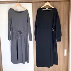 マタニティ❤️ワンピース❤️2点セット❤️黒とグレー