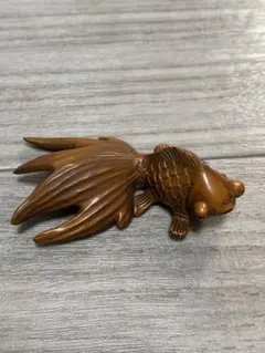 根付　木材　金魚　在銘 根付 木材 金魚 在銘 根付 木材 金魚 在銘 【公式通販】