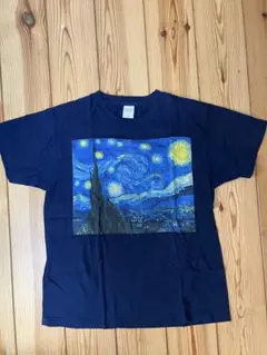 ゴッホ　星月夜 アートTシャツ M ネイビー