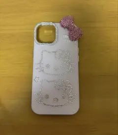ハローキティ ストーン装飾 iPhone15ケース
