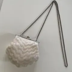 【美品】ビーズシェル　ショルダーバッグ　貝殻 昭和レトロ アンティーク
