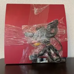 【中古】PS3 本体 CECH-3000B レッド ケーブル付 動作未確認