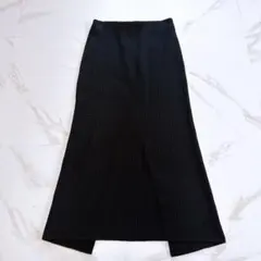 美品✨マディソンブルー 近年モデル ワッフルニットロングスカート ブラック XSのサムネイル