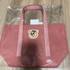 フェイラー　オールドテディガール　ワッペントートバッグ ピンク（小)