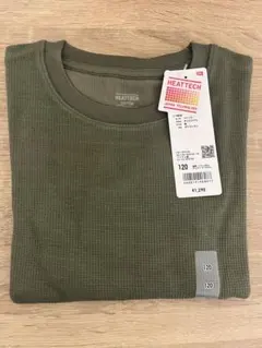 UNIQLO(ユニクロ) ヒートテック ワッフルクルーネックT 120cm