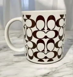 未使用品COACH ブラウンパターン マグカップ