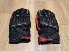 KOMINE バイク用グローブ Lサイズ ブラック レッドのサムネイル