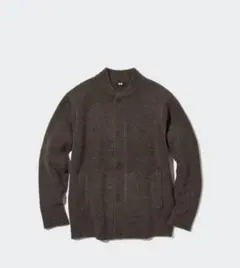 UNIQLO スフレヤーン カーディガン 351-451604 ダークブラウン