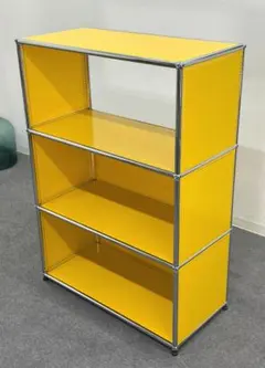 正規品 未使用品□USMハラー□オープンシェルフ 1列3段 イエロー 黄色
