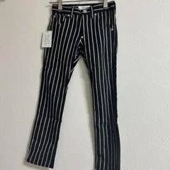 新品 ジェネレーター ストライプパンツ 120 キッズ 黒 白 日本製 タグ付きのサムネイル