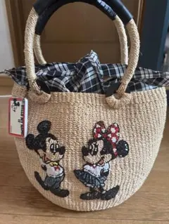 BEAMS BOY 25th 別注 ビームス ディズニー ビーズ刺繍 かごバッグ