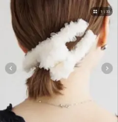 flower スモーキーチュールクリップ アイボリーのサムネイル