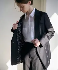 CHIEKO+ silk wool shawl collar jacket - メルカリ