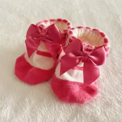 ミキハウス　ピンク ベビー靴下 9-11cm