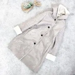 A3339【ミラオーウェン】値下げ✨ムートンボアコート/くすみカラー/上品