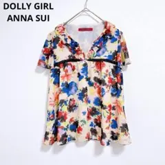 【ドーリーガールバイアナスイ】半袖　ブラウス　レディーストップス　花柄 フリル